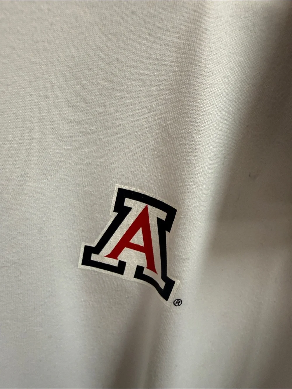 Nike White Short Sleeve Crew with Arizona 'A' Logo